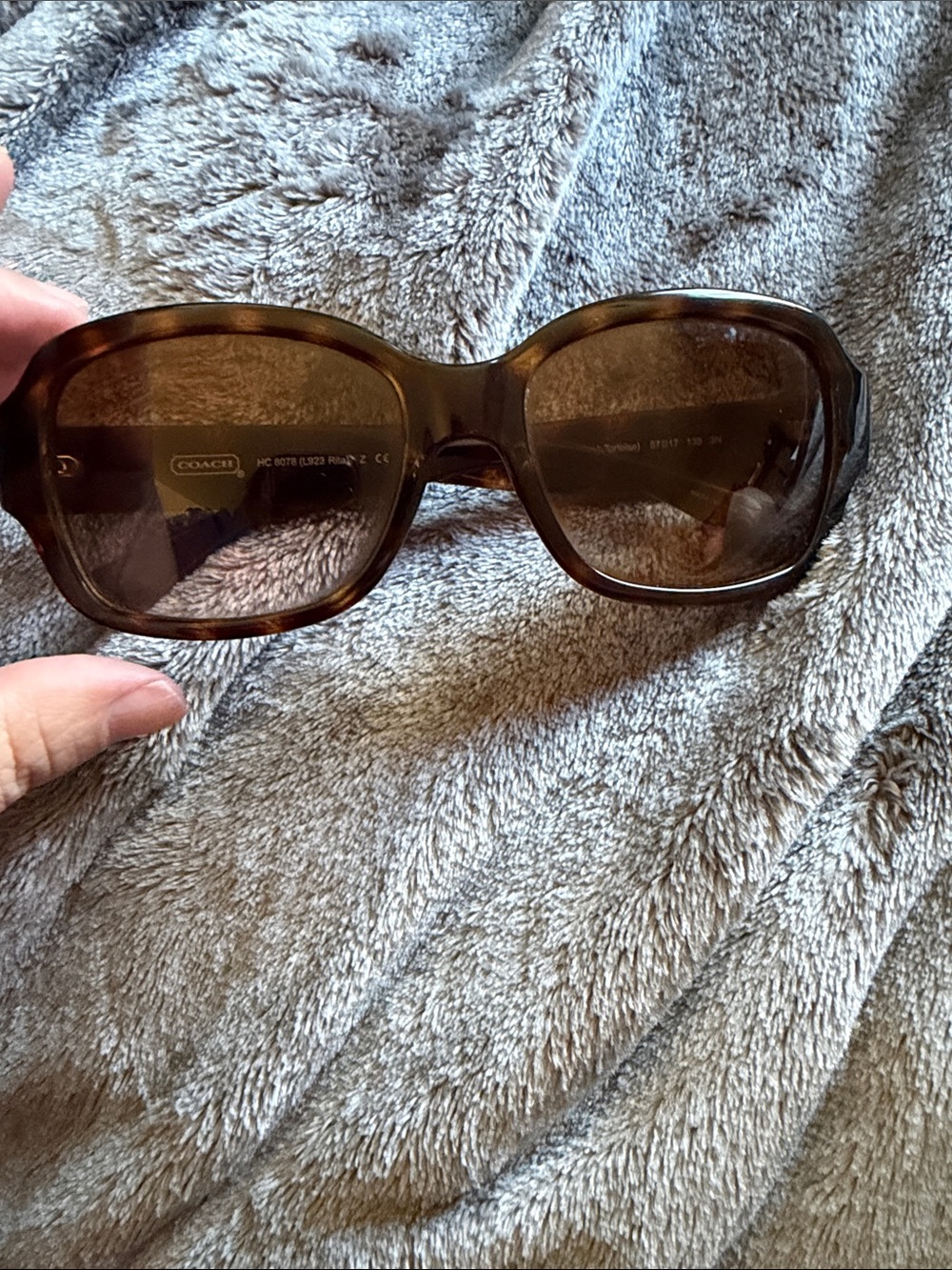 Coach Women's Brown Tortoise Oversized Sunglasses